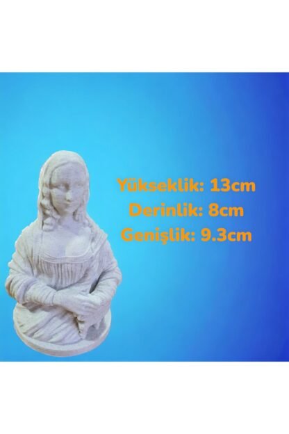 3D Mona Lisa Büst Granit Renk - Görsel 2