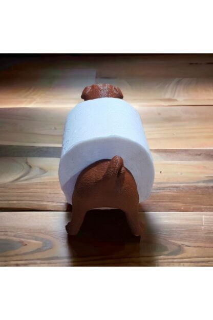 Dekoratif Pug Köpek Şeklinde Tuvalet Kağıdı Süsü - Görsel 4