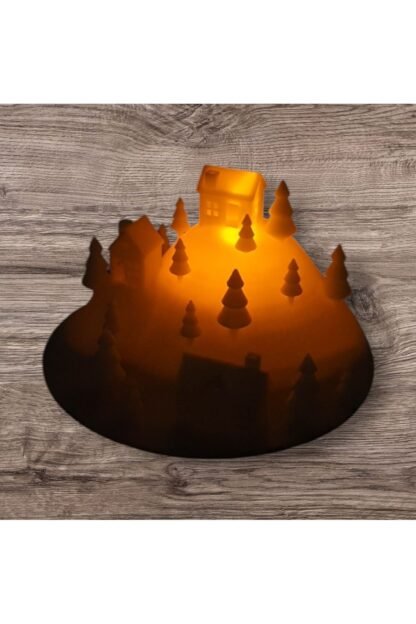 2 Adet Titreyen Işıklı Dağ Şeklinde Masa Süsü 10cm X 5,5 Cm - Görsel 3