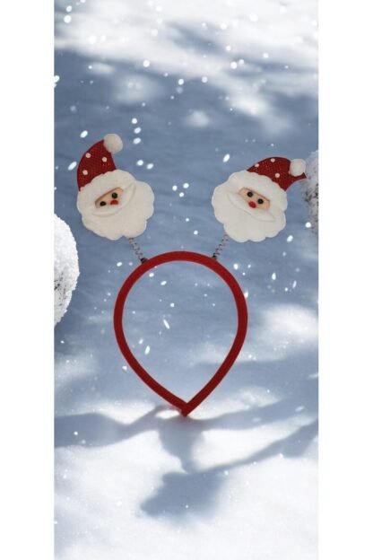 Şirin Noel Baba Şeklinde Yılbaşı Taçı. (Yetişkin ve Çocuklar İçin Uygun)